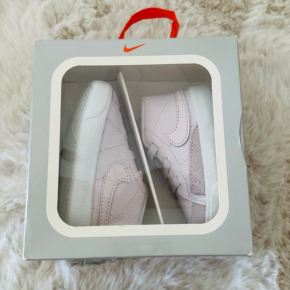 New Nike Blazer Mid baby infant toddler shoes light purple size 2c